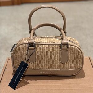 Last Chance!NWT French Connection Tan Woven Handbag